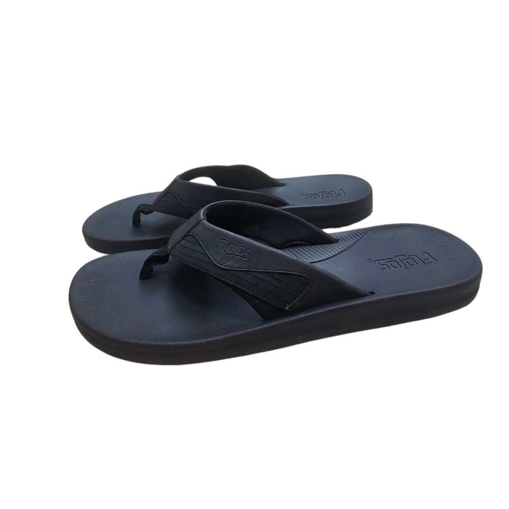 Flojos Men's Jorge 2.0 Black Flip Flops 11